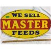 Image 1 : MASTER FEEDS PORCELAIN SIGN, SINGLE SIDED, 32" X 18"