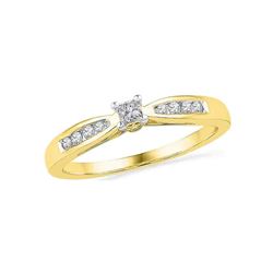0.20 CTW Diamond Solitaire Bridal Ring 10KT Yellow Gold - REF-24Y2X