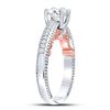 Image 2 : 1.3 CTW Diamond Ring 14KT 2Tone Gold - REF-736N3K