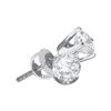 Image 1 : 0.93 CTW Diamond Solitaire Stud Earrings 14KT White Gold - REF-127W4K