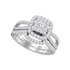 1 CTW Princess Diamond Bridal Engagement Ring 14K White Gold - REF-151Y5X
