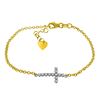 Genuine 0.18 ctw Diamond Anniversary Bracelet Jewelry 14KT Yellow Gold - REF-61V8W