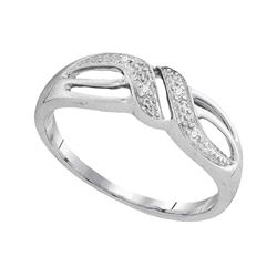 0.02 CTW Diamond Ring 10KT White Gold - REF-10W5K
