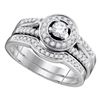 0.50 CTW Diamond Bridal Wedding Engagement Ring 14KT White Gold - REF-89Y9X