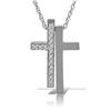Genuine 0.25 ctw Diamond Anniversary Necklace Jewelry 14KT White Gold - REF-66N9R
