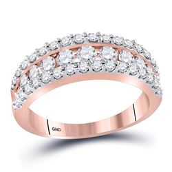 1 CTW Cognac-brown Color Diamond Ring 14KT Rose Gold - REF-89Y9X