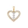 0.15 CTW Diamond Heart Pendant 10KT Yellow Gold - REF-14K9W