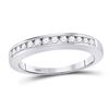 0.25 CTW Diamond Single Row Wedding Ring 14KT White Gold - REF-30N2F