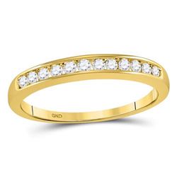0.25 CTW Diamond Single Row Ring 14KT Yellow Gold - REF-30M2H