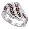 0.50 CTW Cognac-brown Color Diamond Ring 10KT White Gold - REF-37K5W