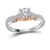 0.63 CTW Diamond Solitaire Bridal Engagement Ring 14KT White Gold - REF-172K4W