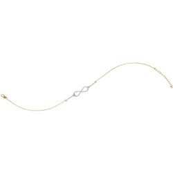 0.20 CTW Diamond Infinity Chain Bracelet 10KT Yellow Gold - REF-34X4Y