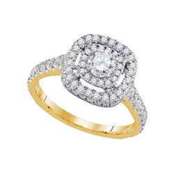 0.89 CTW Diamond Solitaire Bridal Engagement Ring 14KT Yellow Gold - REF-142F4N