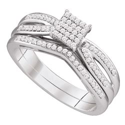 0.25 CTW Diamond Bridal Wedding Engagement Ring 10KT White Gold - REF-34F4N