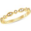 Image 1 : 0.10 CTW Diamond Stackable Ring 14KT Yellow Gold - REF-22H4M