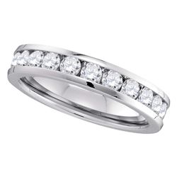 1 CTW Diamond 4.5mm Wedding Ring 14KT White Gold - REF-134X9Y