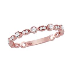 0.15 CTW Diamond Stackable Ring 14KT Rose Gold - REF-19M4H