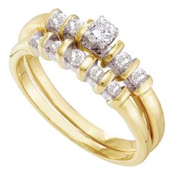 0.43 CTW Diamond Bridal Wedding Engagement Ring 10KT Yellow Gold - REF-37X5Y