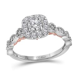 0.77 CTW Diamond Solitaire Bellina Bridal Engagement Ring 14KT Two-tone Gold - REF-112M5H