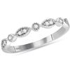 Image 1 : 0.10 CTW Diamond Stackable Ring 14KT White Gold - REF-22M4H