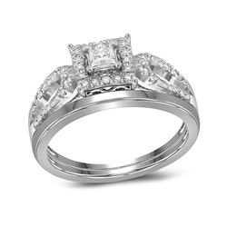 0.25 CTW Diamond Bridal Wedding Engagement Ring 10KT White Gold - REF-33H8M