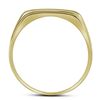 Image 2 : 0.12 CTW Mens Diamond Single Row Two-tone Wedding Ring 10KT Yellow Gold - REF-18M2H