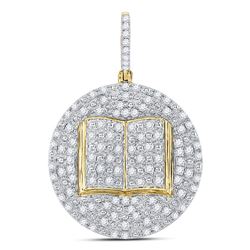 1.15 CTW Diamond Pendant 10KT Yellow Gold - REF-87M8Y