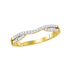 0.17 CTW Diamond Contour Enhancer Wedding Ring 14KT Yellow Gold - REF-26M9H