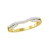 Image 1 : 0.17 CTW Diamond Contour Enhancer Wedding Ring 14KT Yellow Gold - REF-26M9H