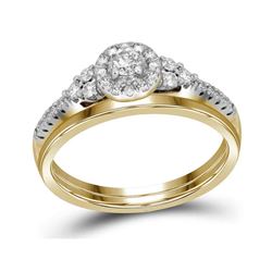 0.33 CTW Diamond Wedding Bridal Engagement Ring 10KT Yellow Gold - REF-33H8M