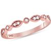 Image 1 : 0.10 CTW Diamond Stackable Ring 14KT Rose Gold - REF-22F4N