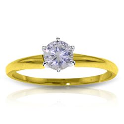Genuine 0.25 ctw Diamond Anniversary Ring Jewelry 14KT Yellow Gold - REF-55X3M