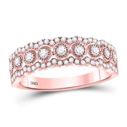 0.31 CTW Diamond Ring 10KT Rose Gold - REF-57H2X