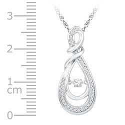 0.33 CTW Diamond Infinity Moving Twinkle Fashhion Pendant 10KT White Gold - REF-41W3K