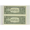 Image 2 : 2-2003-A $1 FRN'S LOW CONSECUTIVE SERIAL 'S UNC