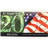 Image 2 : 2003-A ATLANTA $2 SINGLE NOTE SERIAL # STARTS 2008