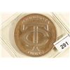 Image 2 : 1 TROY OZ .999 FINE SILVER ROUND MINNESOTA TWINS