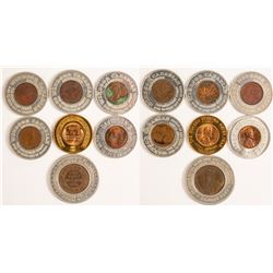 Five Canadian Encased Tokens