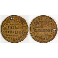 W. Monroe Billiard Token
