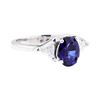Image 1 : Platinum 1.92 ctw Sapphire and Diamond Ring