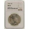 Image 1 : 1924 $1 Peace Silver Dollar Coin NGC MS63