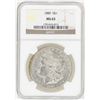 Image 1 : 1889 $1 Morgan Silver Dollar Coin NGC MS65