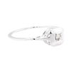 Image 1 : 14KT White Gold 0.05 ctw Diamond Ring