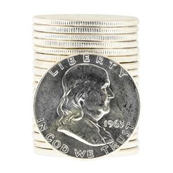 Roll of (20) 1963 Brilliant Uncirculated Franklin Half Dollar Coins