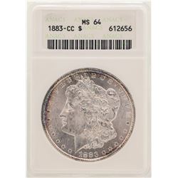 1883-CC $1 Morgan Silver Dollar Coin ANACS MS64