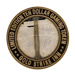 .999 Silver Gold Strike Inn $10 Limited Edition Casino Gaming Token
