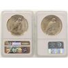 Image 2 : Lot of (2) 1923 $1 Peace Silver Dollar Coins NGC MS63