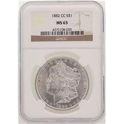 1882-CC $1 Morgan Silver Dollar Coin NGC MS63