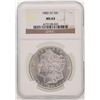 Image 1 : 1882-CC $1 Morgan Silver Dollar Coin NGC MS63