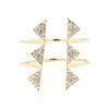 Image 2 : 14KT Yellow Gold 0.35 ctw Diamond Fashion Cuff Ring